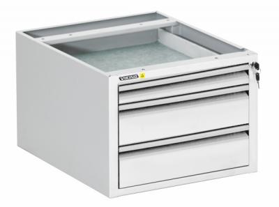 Drawer Unit 3 Drawers Reduced Depth Comfort Workbenches ESD Products - CM-TP-10P-SHA-TEC-7035